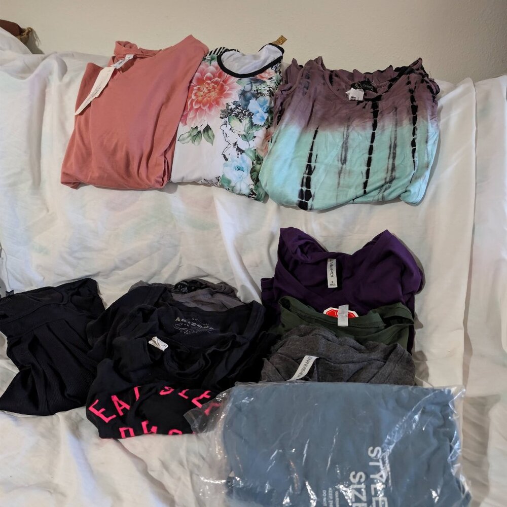 10 Shirts Some N/W/T & 1 Blue Dress S, Forever 21, Arizona & Others